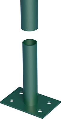 SUPPORTI X PALI TONDI VERDI 48